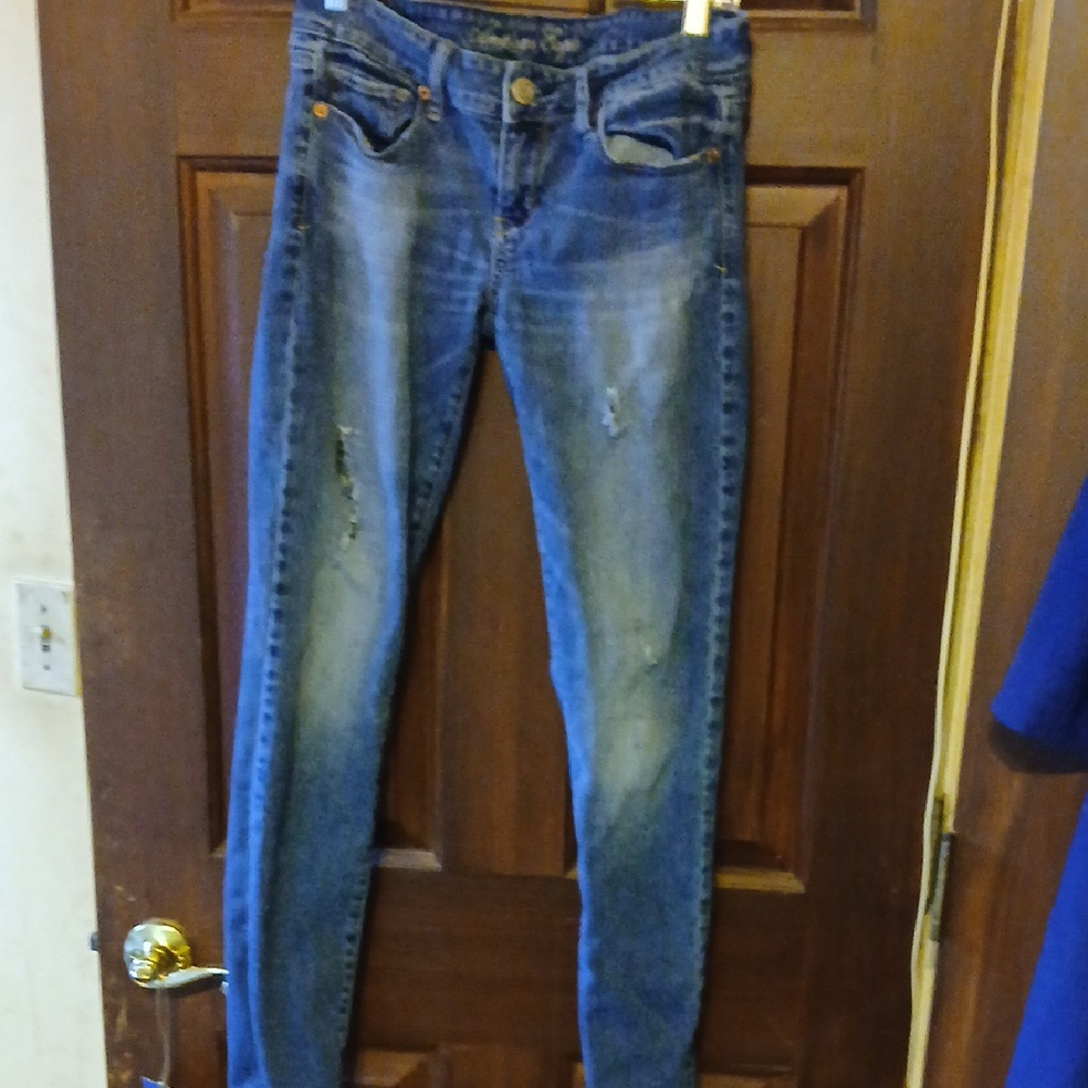 American Eagle Outfitters Blue Skinny Jeans Classic Style